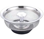 Filtro de fregadero para fugas de agua en la cocina Dispositivo para fugas de agua en la cocina Herramienta para fregadero de cocina Filtro de metal plata