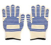 1 par de guantes ignífugos resistentes a altas temperaturas para horno microondas. blanco
