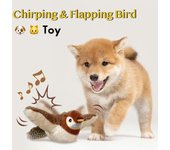 Juguetes interactivos inteligentes para gatos, recargables por USB, con sonido de pájaro y hierba gatera, juguete de peluche para mascotas con sonido activado por el tacto.