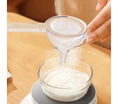 Embudo de alimentos con malla, embudo colador de cocina, portátil multifuncional para aceite de café naranja