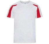 AWDis Cool Camiseta que absorbe la humedad en contraste para hombre L coche de bomberos rojo/blanco