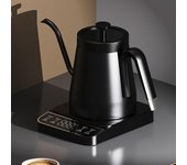 Hervidor eléctrico de cuello de cisne de 110 V/220 V, cafetera manual, termo, control de temperatura, botella de agua, tetera inteligente. us negro