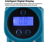 Inflador de batería de litio, bomba de aire eléctrica inalámbrica, bomba de neumáticos inteligente para automóvil, portátil, digital azul