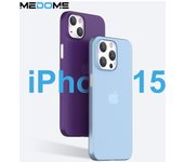 Funda para iPhone 15 de Apple: Carcasa de PP ultrafina con orificio grande para iPhone 14/13/12 Pro Max, diseño esmerilado. iPhone 7P/8P negro transparente
