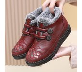 Zapatos de algodón ligeros con suela suave de cuero grueso y felpa cómodos y de moda para mujer de invierno 41 negro