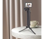Trípode extensible con palo para selfies, estructura estable, triangular, para mesa, con soporte para peso, para llevar vlogs, monopie para GoPro y smartphone 600MM