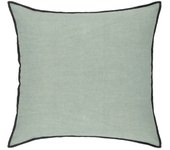 Coussin Coton et Lin déhoussable  Linah  45 x 45 cm Atmosphera - Linah Céladon