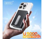 QOOVI 5000mAh Powerbank inalámbrico magnético PD20W carga rápida Mini cargador portátil de batería externa para iPhone 15 14 Pro Max X Samsung Xiaomi 5000mAh negro