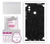apgo Protective Skin Sticker for the back+sides compatible with Honor 10 Lite, Full Wrap Film, Foil, Vinyl - Pattern Black Camo