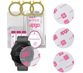 3x apgo Ultra-Clear Hybrid protector de pantalla compatible con Garmin Forerunner 255, nano vidrio flexible, excelente reemplazo para vidrio templado, resistente a rayones