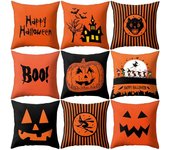 Talos Happy Halloween Boo Smile calabaza bruja Lobo murciélago funda de cojín funda de almohada