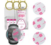 3 protectores de pantalla híbridos ultratransparentes apgo compatibles con LG Watch Sport, nanovidrio flexible, excelente reemplazo para vidrio templado, resistente a rayones.
