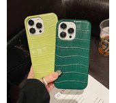 Estuche de teléfono de cuero duro Pu con patrón de cocodrilo 3d brillante de moda para iPhone 13 7 8 Plus X 12 Xr Max 11 14 Pro Se 3 Xs Cover For iPhone Xs Max