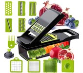 Rallador de patatas creativo, cortador de verduras, cortador de verduras portátil y multifuncional para la cocina del hogar. verde