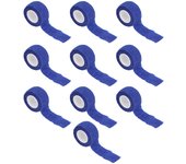 10 vendajes autoadhesivos multifuncionales para proteger los dedos, vendaje elástico cohesivo de 0,98 x 0,98 azul oscuro