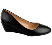 ¿De dónde viene eso de los zapatos de corte de cuña baja y plataforma ancha Kieran de PU para mujer/señoras? 4 UK negro