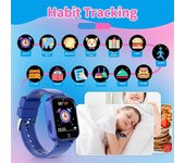 Relojes inteligentes para niños y niñas con 26 juegos, pantalla táctil, cámara, podómetro, video, MP3, alarma, reloj digital para niños, regalo de cumpleaños y Navidad negro