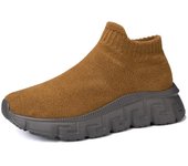 Zapatillas altas sin cordones de invierno para hombre y mujer, zapatillas de marca a la moda, transpirables, para tiempo libre, tenis femeninos, tallas grandes 35