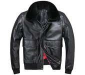 Chaqueta Bomber de talla grande para hombre, busto de 140cm, chaqueta de cuero auténtico con cuello de piel Natural, abrigo clásico informal G1 Cuero de vaca Real para hombre, abrigo de invierno cálido XL