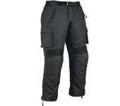 Pantalones de moto Cargo para hombre protección de armadura impermeable Waist 30, Leg 30 negro