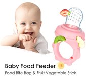 Alimentador de comida para bebé, alimentador de frutas y verduras frescas, chupete de silicona, mordedor, juguete para la dentición, pezón para color rosa