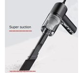 Aspiradora portátil para coche, de mano, inalámbrica, de alta potencia, multifuncional, pequeña, para uso doméstico negro