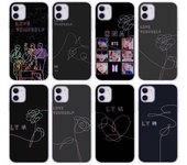 Funda BT2 Bangtan Boys Love Yourself para Samsung A04, A14, A23, A34, A54, M23, M33, M52, M53, Realme 10, 9, C30S, C35, C55, VIVO Y02S, Y21, Y33S, Y51, X80 Pro Infinix Hot 30i NFC amarillo pardo