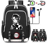 Nueva mochila de anime para cosplay, mochila USB de gran capacidad con dibujos animados, mochila para ordenador portátil, unisex, para estudiantes, niños y niñas, mochila de viaje, mochila para exteriores