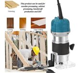 Máquina cortadora y ranuradora de carpintería Máquina cortadora de bordes Grabado Fresadora y ranuradora de madera electromecánica EU Plug