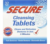 Tabletas limpiadoras Secure Denture, 32 tabletas