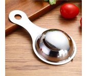 Separador de clara de huevo, herramientas de acero inoxidable, filtro de yema de huevo, dispositivos de cocina, embudo separador, cuchara, utensilios divisores plata