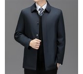 Chaqueta de plumón para hombre, chaqueta cálida con solapa de nuevo estilo de invierno, chaqueta gruesa informal M