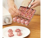Herramienta para hacer albóndigas de acero inoxidable, manual, antiadherente, para ahorrar tiempo, portátil