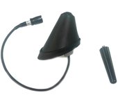 Antena de coche de 2,2 pulgadas con juego de base de antena de repuesto para Volkswagen, Toyota, Mazda, BMW 1J0035501F, negro