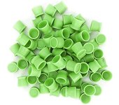 Vasos de tinta para tatuajes, 300 unidades, tapa de silicona suave para pigmentos, desechables, accesorios para cejas, labios y ojos blanco