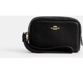 Coach Bolsa de mano dorada y negra One Size