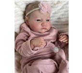 Muñeca bebé Reborn de 49cm, juguete encantador para bebé despierto, muñeca bebé hecha a mano para recién nacido, regalos para niños Full Silicone Vinyl Girl