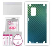 apgo Protective Skin Sticker for the back+sides compatible with Realme 8 5G, Full Wrap Film, Foil, Vinyl - Pattern Carbon Chameleon CAKA1