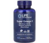 Life Extension, Super Omega 3 EPA/DHA, aceite de pescado, lignano de sésamo y extracto de oliva, 120 cápsulas blandas
