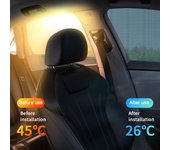 2 uds parasoles de ventana laterales de coche a prueba de rayos UV protección solar mosquitera cortina delantera de coche parasoles de ventanilla trasera Front