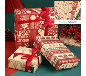 Papel de regalo de Navidad, papel de regalo de Navidad engrosado, papel de regalo de alce de árbol de Navidad