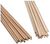Baguettes rondes en hêtre 12mm ø - RAYHER - Blanc - Sans noeuds