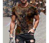 Camiseta vintage de verano para hombre, con estampado 3D de brújula de velero, informal, de manga corta, cuello redondo, ropa de gran tamaño XL