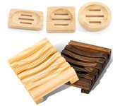 Nuevo Jabonera de Bambú Natural Platos Soporte para Jabón de Baño Estuche de Bambú Bandeja de Madera Prevenir Moho Caja de Drenaje Herramientas para Baño Aseo