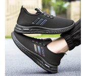 Zapatillas ligeras para correr para hombre, zapatos deportivos transpirables con cordones para exteriores, zapatillas antideslizantes para hombre, tenis flexibles a la moda 42
