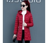 Otoño Invierno nuevo abrigo de algodón mujer moda coreana chaquetas cálidas largas delgadas ropa femenina XXXXXXL