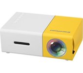 Videoproyector Mini Excelvan YG300 Portátil 1080P 320 x 240P Home Cinéma AV/ USB/ SD/ HDMI Blanco y Amarillo