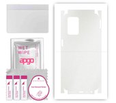 apgo Protective Skin Sticker for the back+sides compatible with Realme 8s 5G, Full Wrap Film, Foil, Vinyl - Pattern Matte Transparent