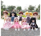Muñeca De 16/17 Cm Con Ropa Vestido 13 Articulaciones Accesorios Informales Diarios Juguetes Para Niñas