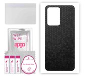 apgo Protective Skin Sticker for the back compatible with Realme GT 2 Pro, Wrap Film, Foil, Vinyl - Pattern Black Honeycomb